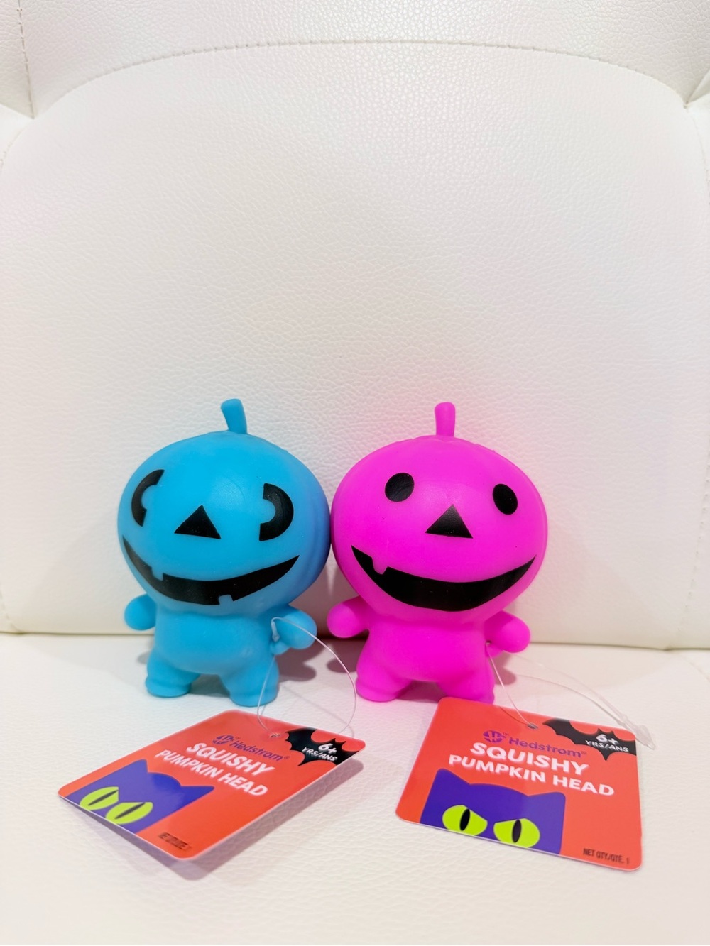 Squishy Pumpkin Head Toy - Blue and Pink